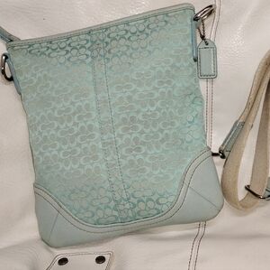 Coach Signature Aqua Swingpack Crossbody Bag F01584